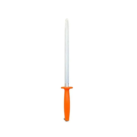 10” Oval Knife Sharpening Steel Orange Handle AllYourBlades