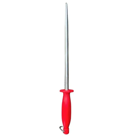 10" Round Polished Honing Rod Red Handle AllYourBlades