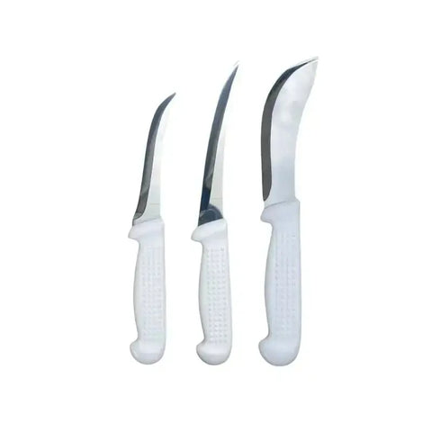 Butcher Knife Set- White Grip Handle 3 Knives AllYourBlades