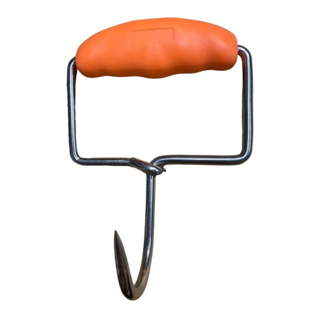 Butchers Boning Hook Orange Round Moulded Grip 15cm SBHMG-1506