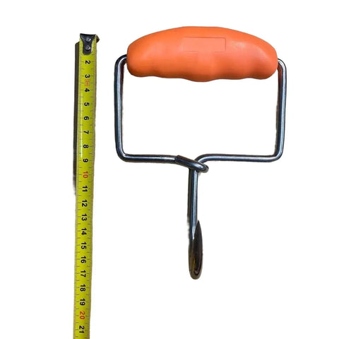 Butchers Boning Hook Orange Round Moulded Grip 15cm SBHMG-1506