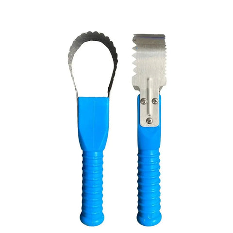 Stainless Steel Fish Seafood Scaler PVC Blue Handle AllYourBlades